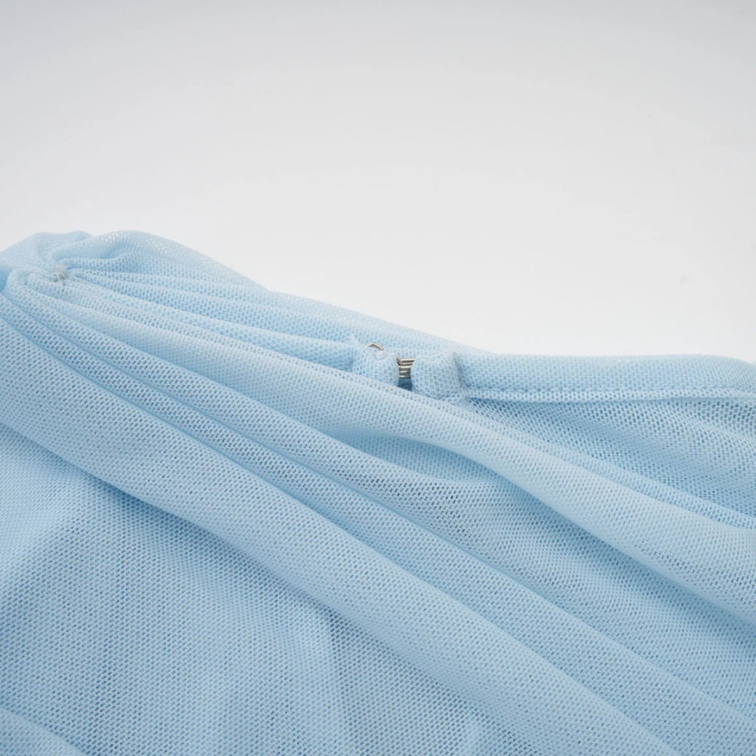 IceFlow Draped Evening Gown