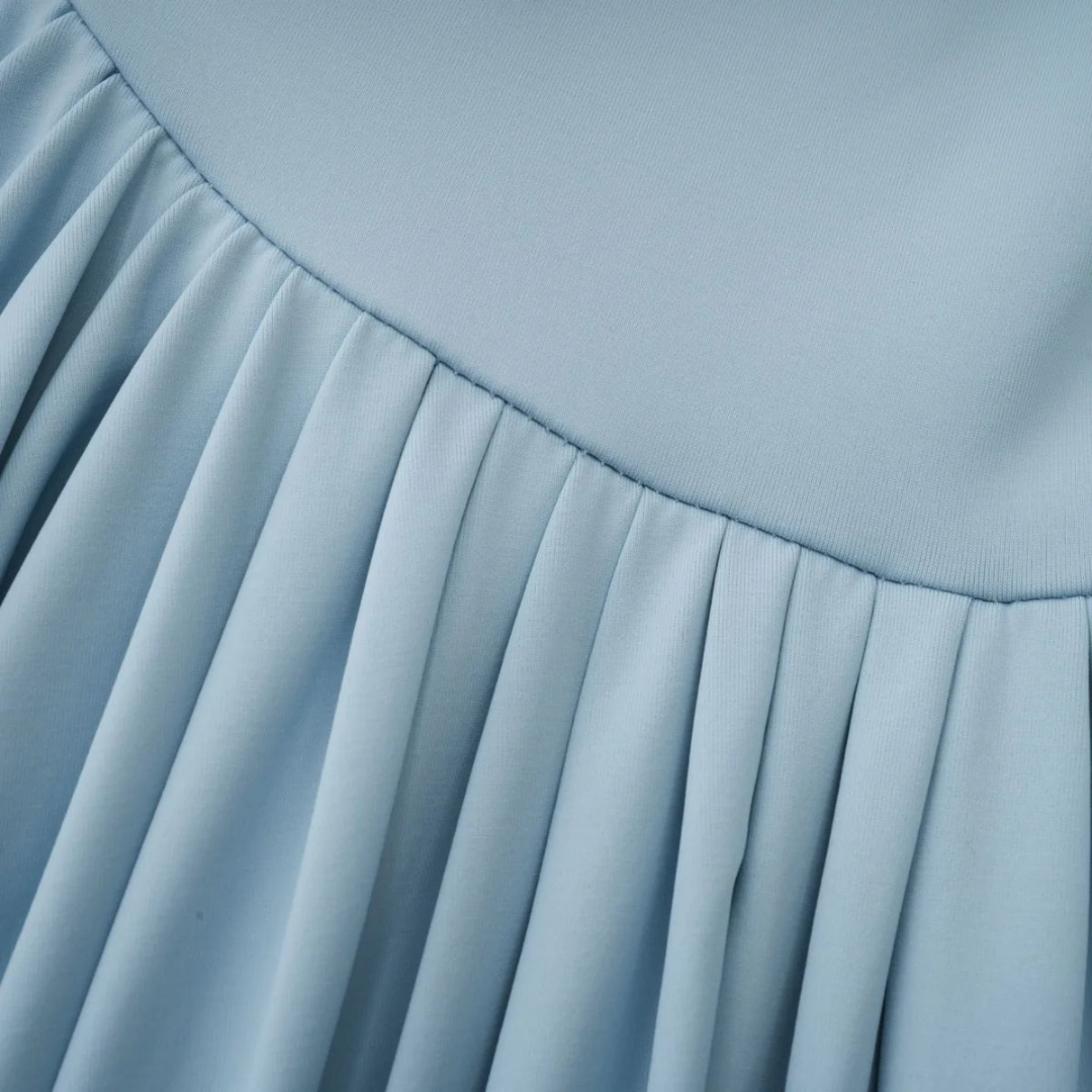 IceFlow Draped Evening Gown