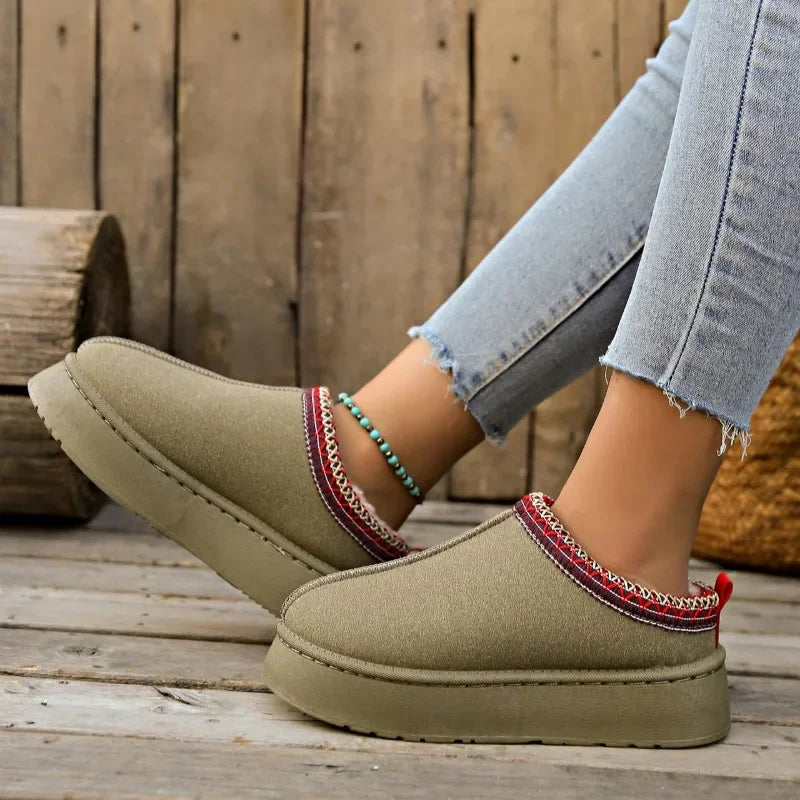 Wool Platform Slippers