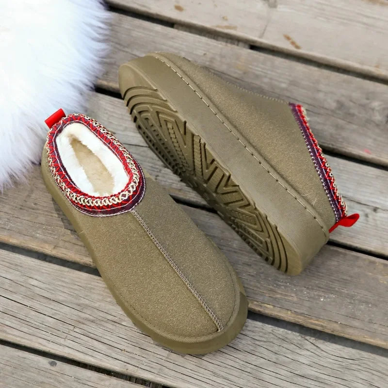 Wool Platform Slippers