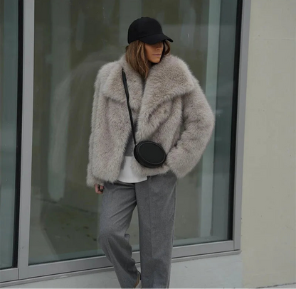 Vintage Luxe Faux Fur Jacket