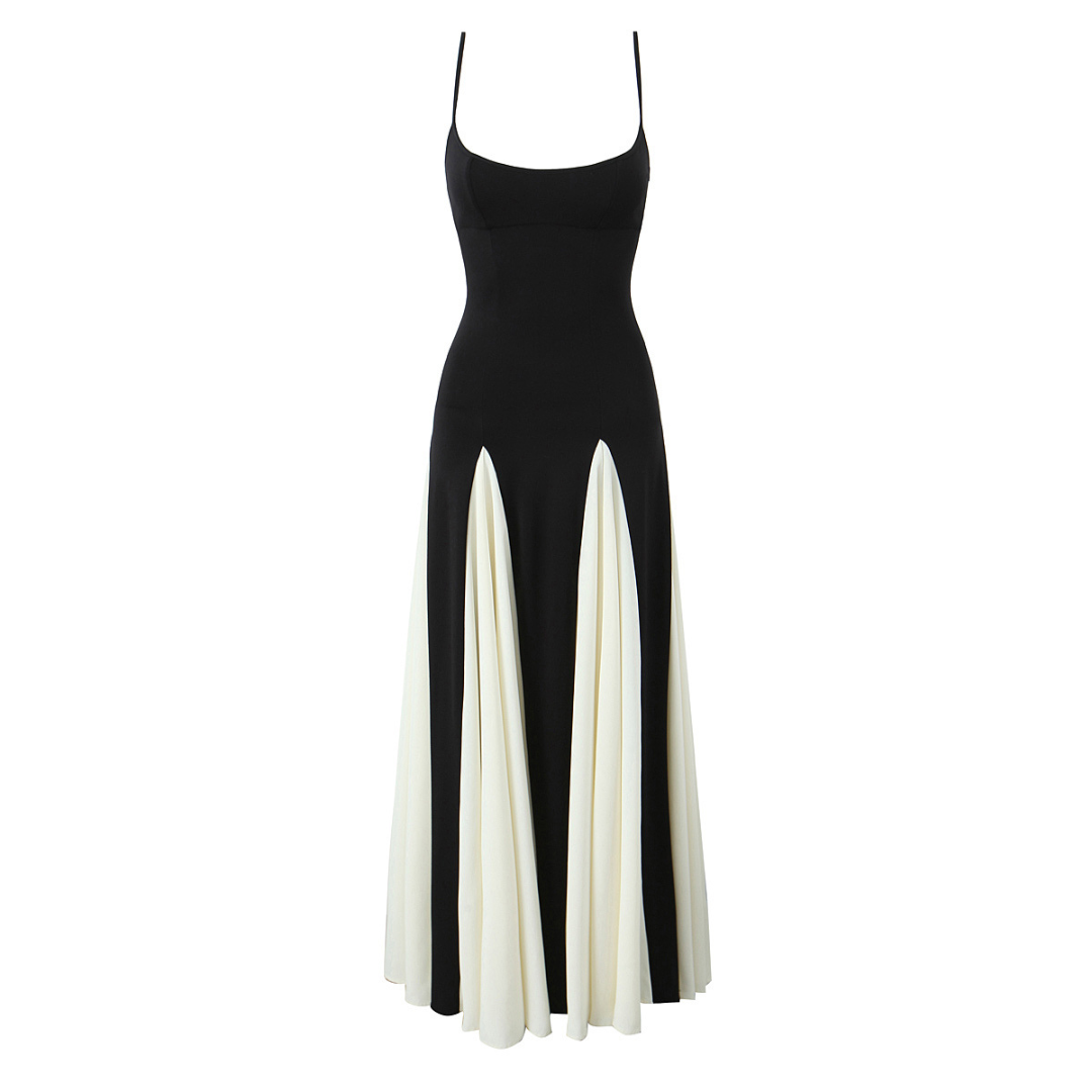 Monochrome Contrast Dress – Luera Femme
