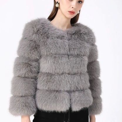 Fluffy Faux Fur Coat