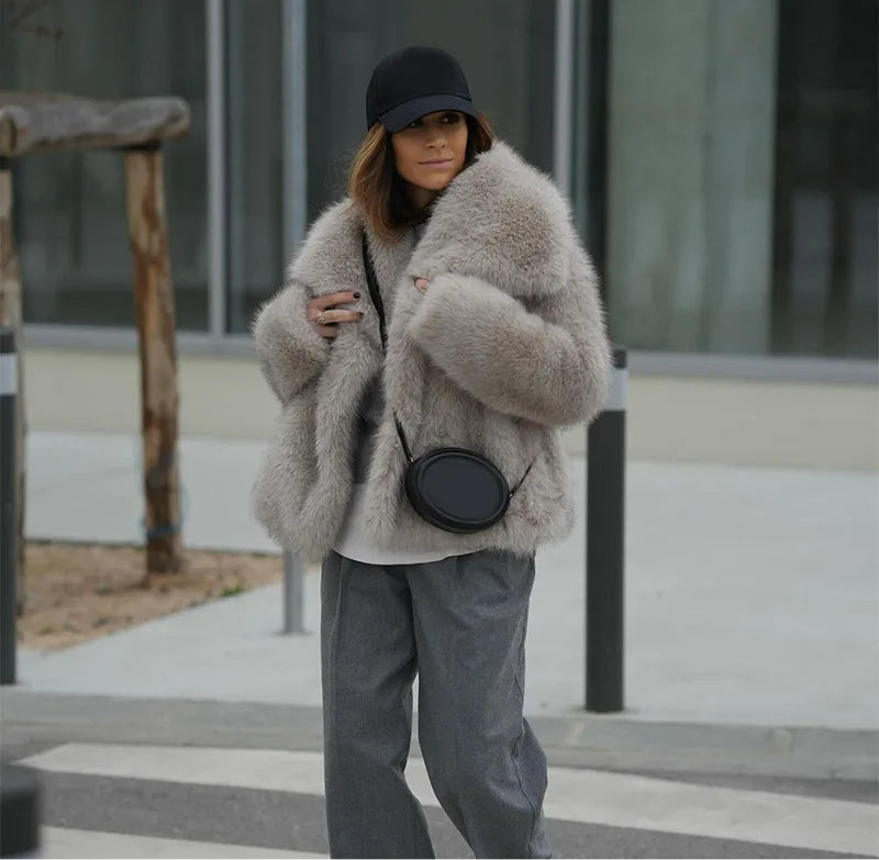 Vintage Luxe Faux Fur Jacket