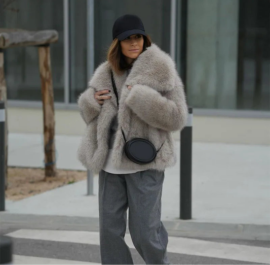 Vintage Luxe Faux Fur Jacket