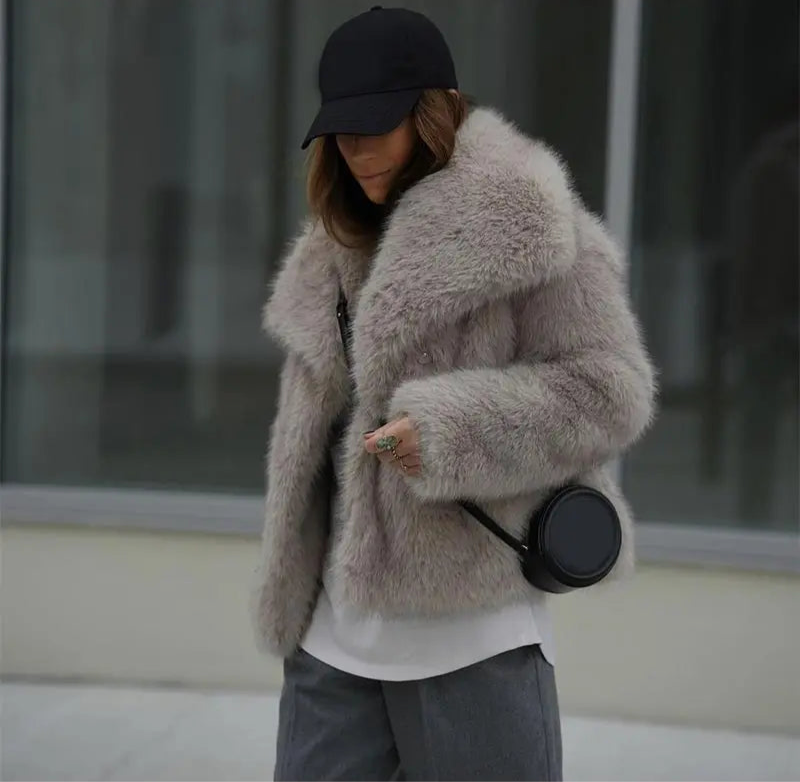 Vintage Luxe Faux Fur Jacket
