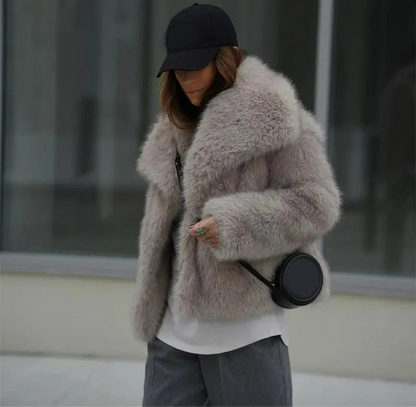 Vintage Luxe Faux Fur Jacket