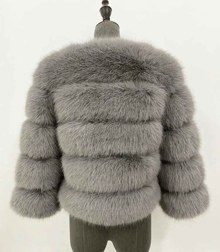 Fluffy Faux Fur Coat