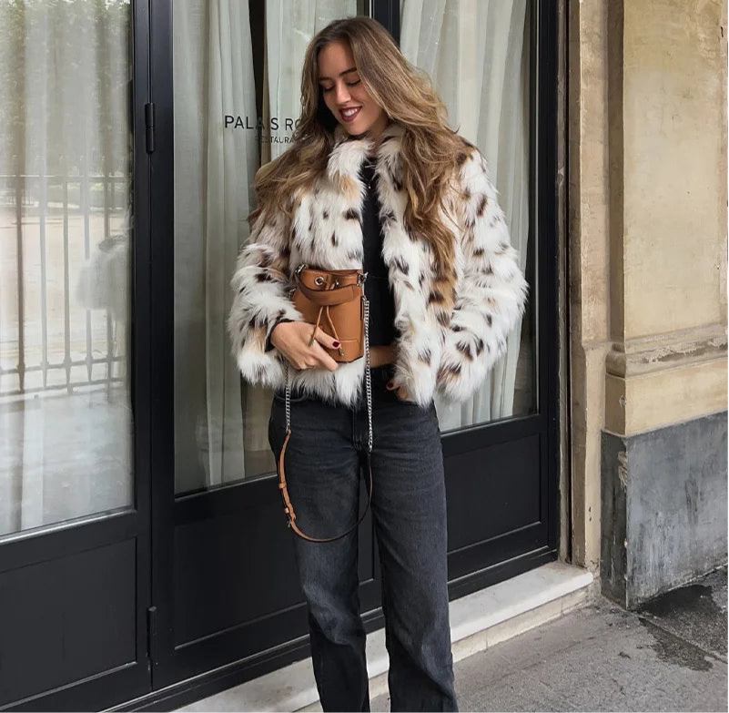 Leopard Faux Fur Coat