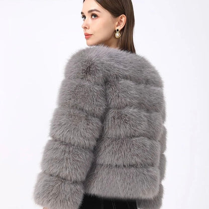 Fluffy Faux Fur Coat