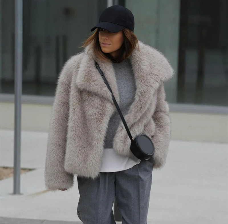 Vintage Luxe Faux Fur Jacket