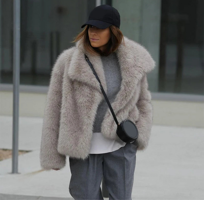Vintage Luxe Faux Fur Jacket