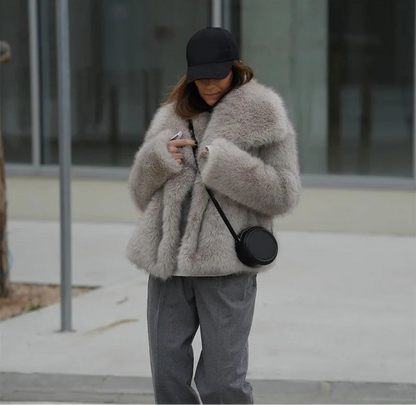 Vintage Luxe Faux Fur Jacket