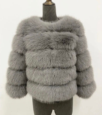 Fluffy Faux Fur Coat