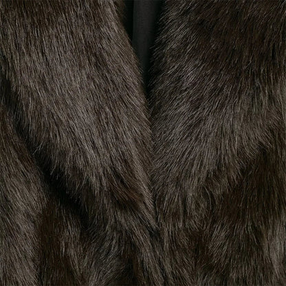 Belted Faux Fur Coat