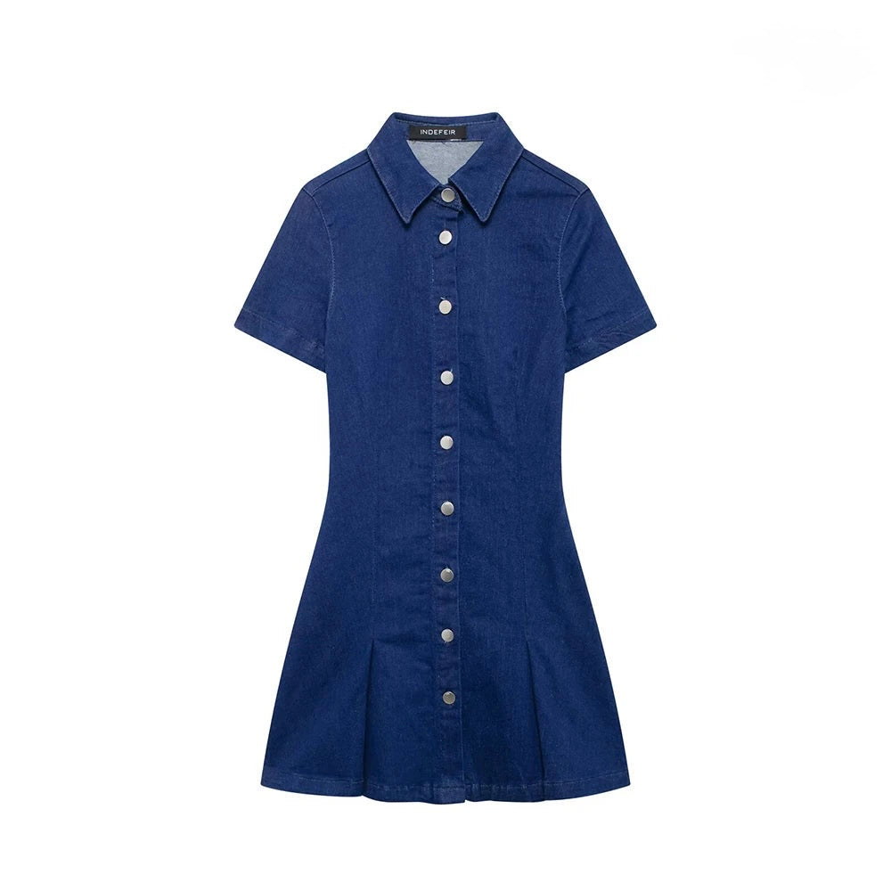 Casual Denim Mini Dress