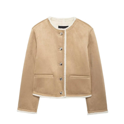 Gold Button-Down Double-Sided Jacket