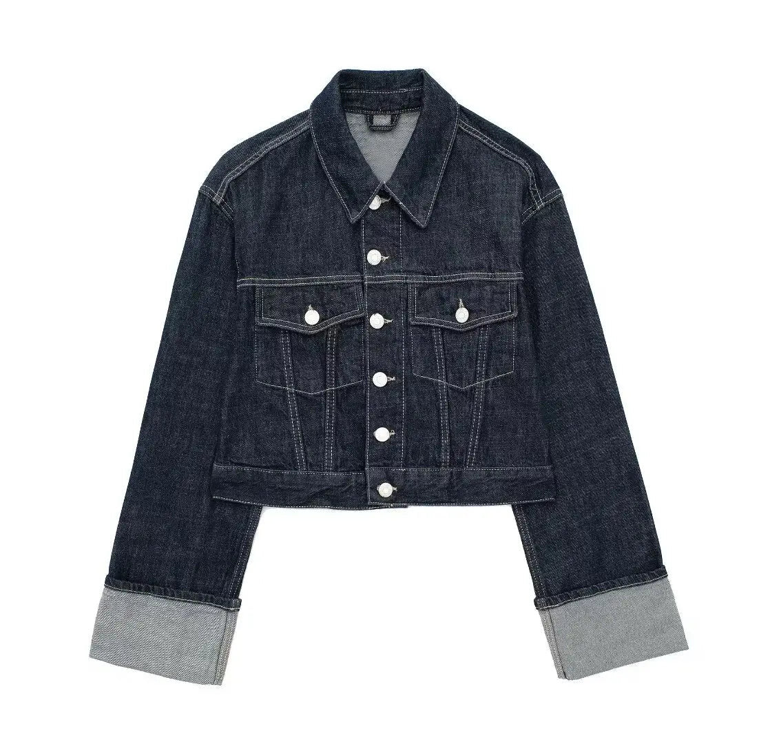 Vintage Denim Two-Piece Set