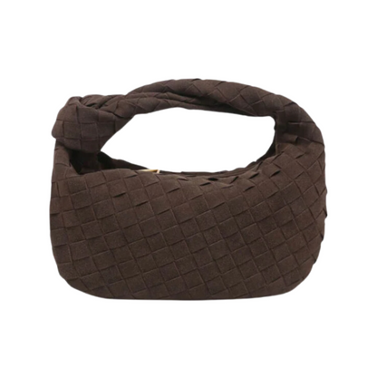 Luxe Weave Suede Handbag