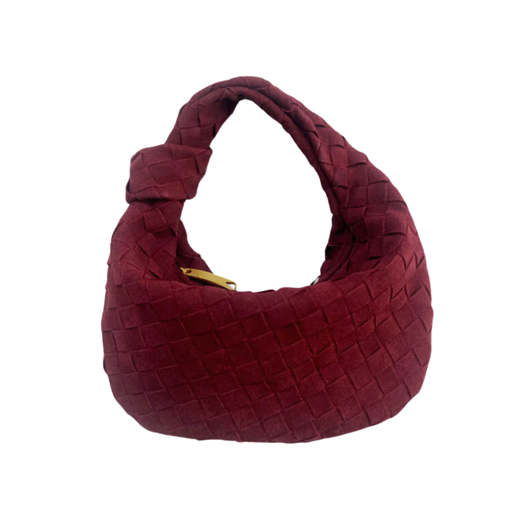 Luxe Weave Suede Handbag