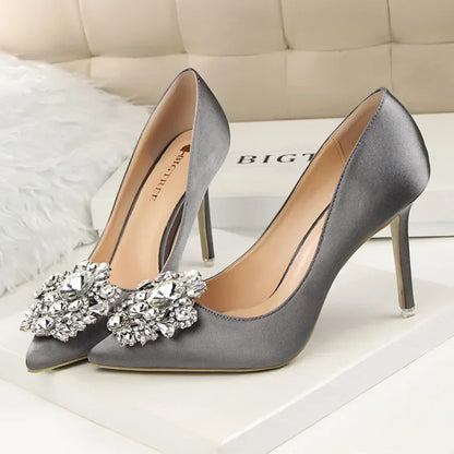 Crystal Elegance Stiletto Pumps