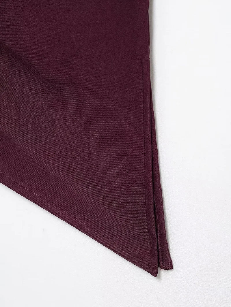 Asymmetric Ruched High-Neck Top