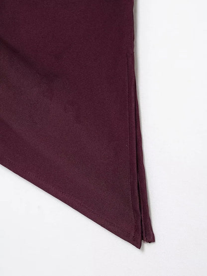 Asymmetric Ruched High-Neck Top
