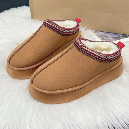 Wool Platform Slippers