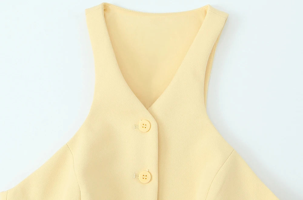 Sunny Belted Tank & Midi Skirt Set