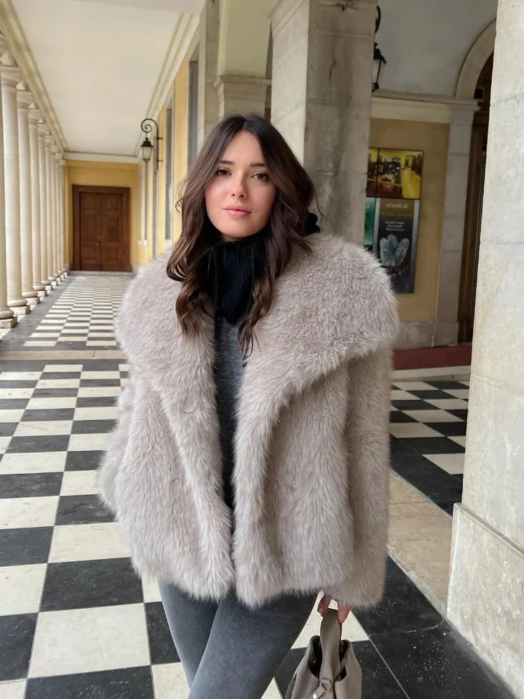 Vintage Luxe Faux Fur Jacket