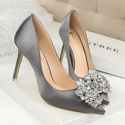 Crystal Elegance Stiletto Pumps