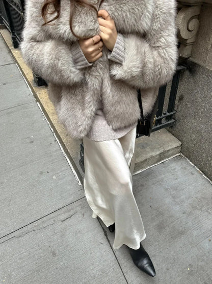 Vintage Luxe Faux Fur Jacket
