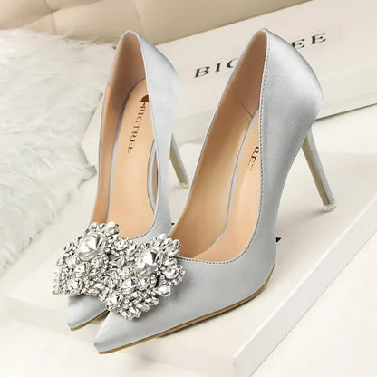 Crystal Elegance Stiletto Pumps