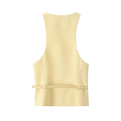 Sunny Belted Tank & Midi Skirt Set
