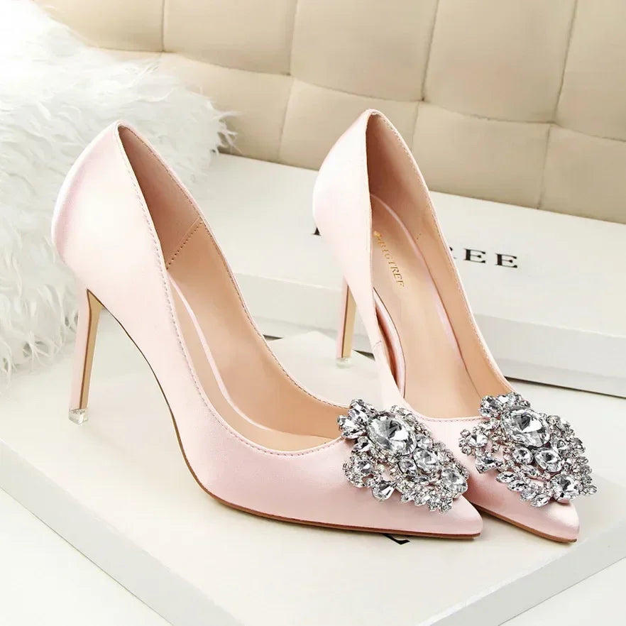 Crystal Elegance Stiletto Pumps