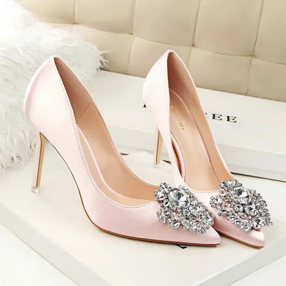 Crystal Elegance Stiletto Pumps