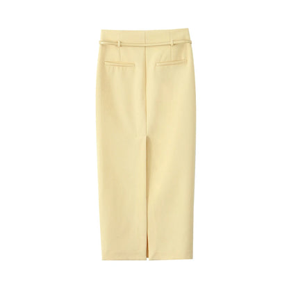 Sunny Belted Tank & Midi Skirt Set