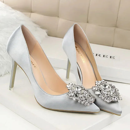 Crystal Elegance Stiletto Pumps