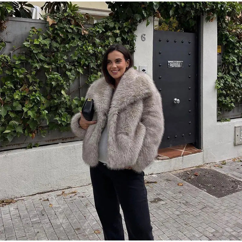 Vintage Luxe Faux Fur Jacket