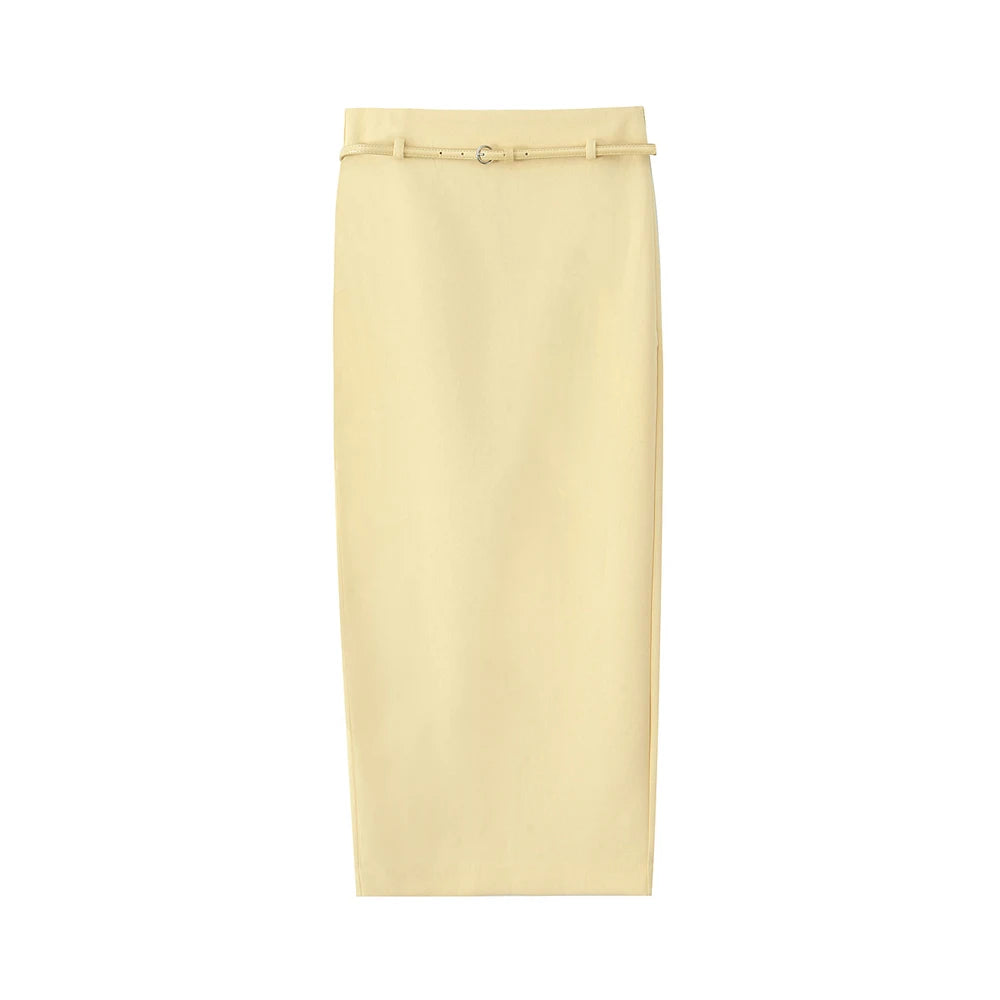 Sunny Belted Tank & Midi Skirt Set