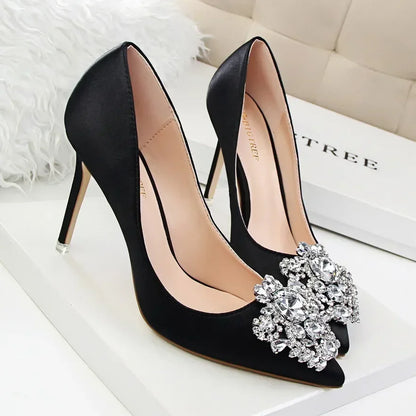 Crystal Elegance Stiletto Pumps