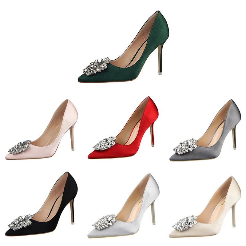 Crystal Elegance Stiletto Pumps
