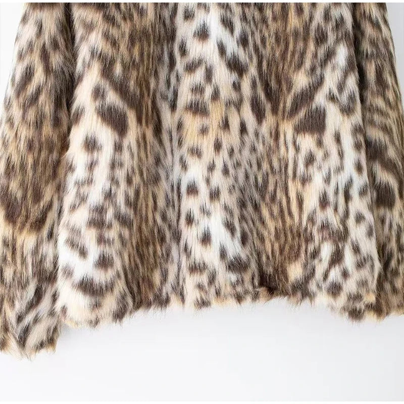 Leopard Faux Fur Coat