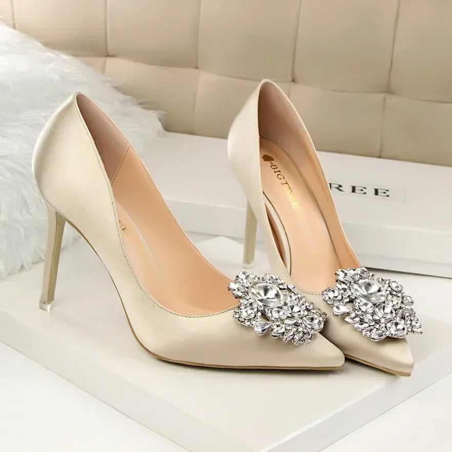 Crystal Elegance Stiletto Pumps