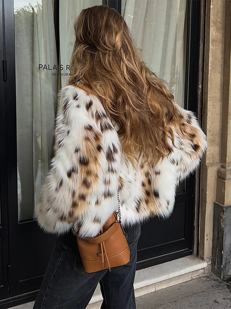 Leopard Faux Fur Coat