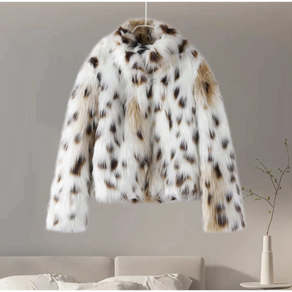 Leopard Faux Fur Coat