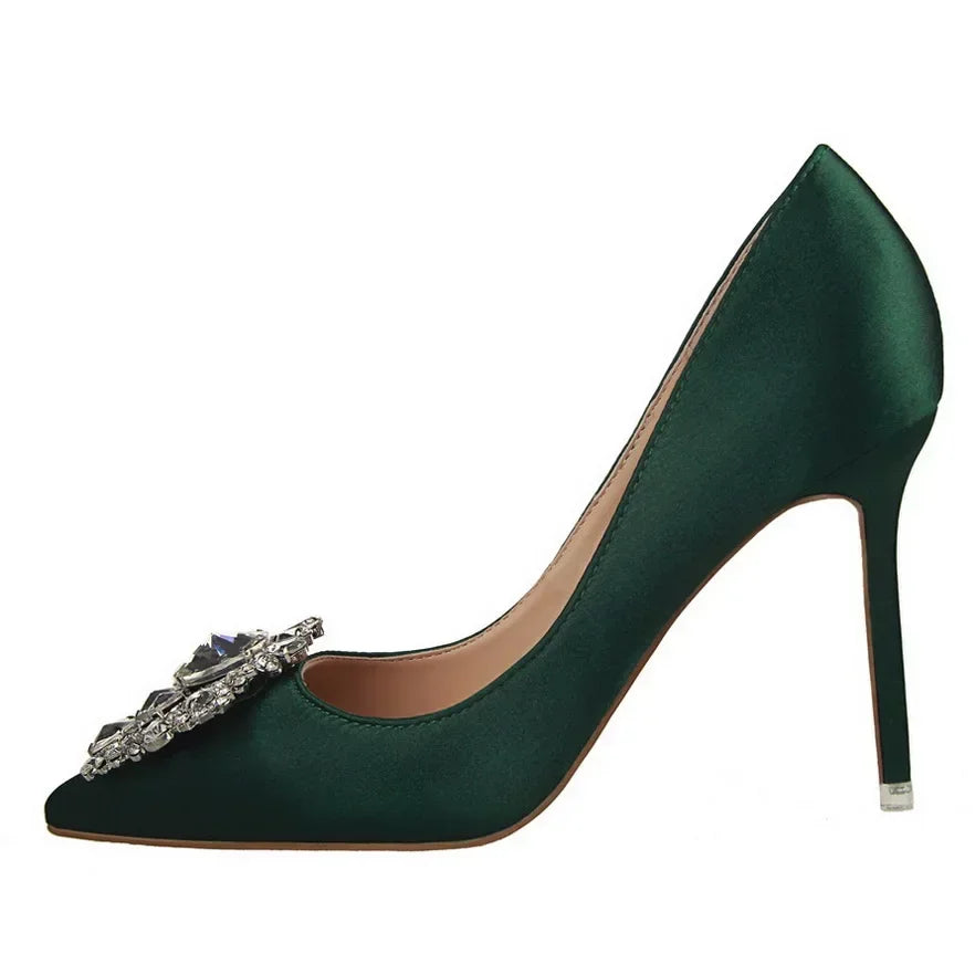 Crystal Elegance Stiletto Pumps