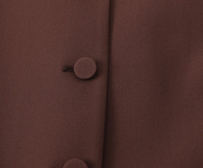 Brown Vintage Cropped Blazer Set