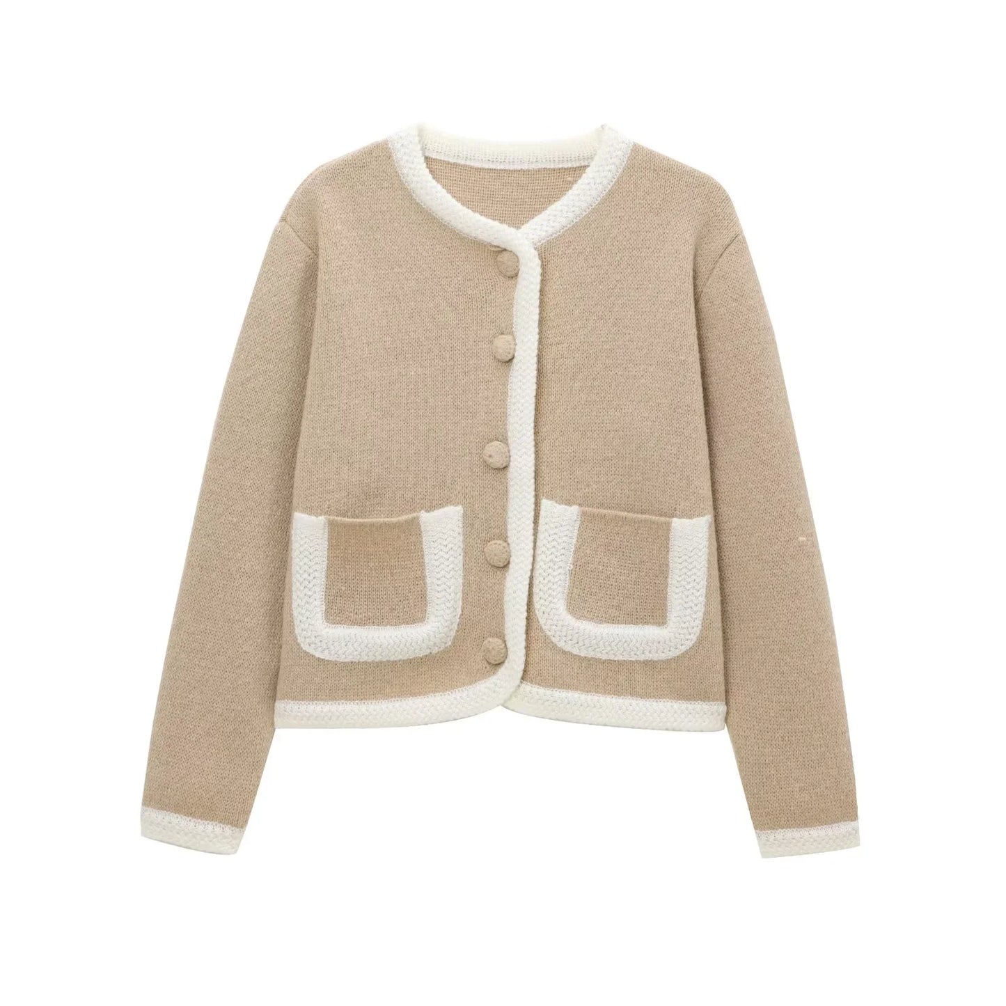 Contrast Color Short Jacket