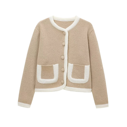 Contrast Color Short Jacket